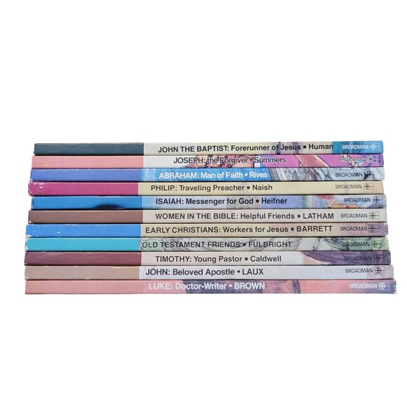 11 Vintage 1970s Broadman Bible Story Books Childrens Religious Set Home Decor - Picture 2 of 4